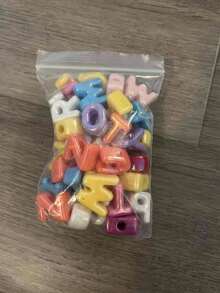5pcs Random Acrylic Colorful Letter Beads, Includes 26 Creative English Letters (Upgraded Version), DIY Beading Accessories, Suitable For Making Bracelets, Necklaces, Keychains, Pet Collars And Other Jewelry - Multicolor - View 7