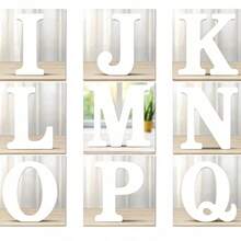 6 Inch White Wooden Letters, Unfinished Wooden Letters, Suitable For Wall Decoration, Standing Decorative Letters, Sliced Sign Decoration, Can Be Used For Crafts, Home Party Projects, Birthdays, Graduations, Etc., The Best Gift Choice. - A - View 6