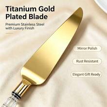 A6 Pizza Cutter & Server Set - Customizable Name Pizza Cutter & Server, Personalized Wedding Cake Knife & Server Set, Custom Crystal Handle Pizza Cutter & Server, Customizable Text Cake Server, Birthday Gift, Home Gift, Men, Women - Multicolor - View 5