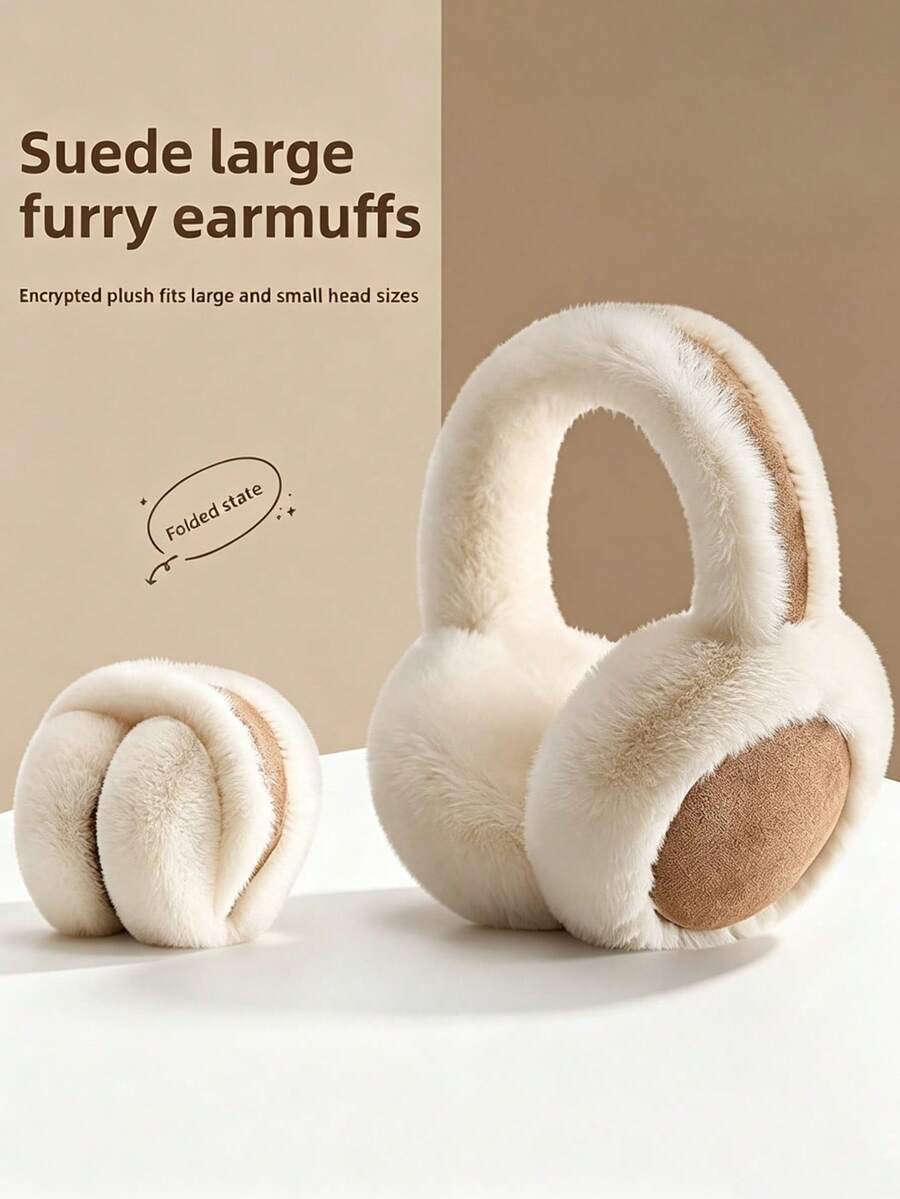 1pc Girls/Soft Plush Ear Muffs - Winter Warmth, Suitable For Outdoor Activities, Christmas, New Year, Cold Weather, Lightweight And Durable, Comfortable Fit, Soft Plush Material, Strong Warmth, Multiple Color Options, Classic Minimalist Design