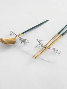 8 Pcs Aluminum Animal Chopstick Rests - Elegant Table Accessories, Lightweight Luxury Dog And Deer Shaped Spoon Holders For Home And Hotel Use - View 4