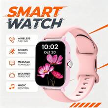 QAGSFLC Full Touch Screen Smart Watch: Wireless Calling, Pedometer, Music Control, Games, Smart Band Compatible With Android/IOS Phones, Suitable For Women And Men. 180mAh Battery, Perfect Gift Choice For Various Holidays Such As New Year, Valentine's Day, Easter, Mother's Day, Father's Day, Halloween, Thanksgiving And Christmas. - View 3