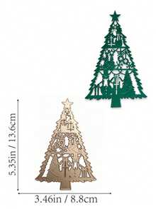 1PC Christmas Tree Metal Cutting Dies, Embossing Stencil DIY Craft Die Cuts For Card Making, Scrapbooking, Photo Album Paper Decorative Template Mould - Christmas Tree - View 9