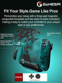 GameSir G7 Pro Aimlabs Edition Gamepads Compatible With Xbox PC Steam Android Game Controller Mag-Res TMR Joysticks Hall Effect Analog Triggers 6 Axis Gyroscope 1000Hz Polling Rate Tri-Mode Wired/2.4g/Bluetooth Connectivity - Aimlabs Edition - View 10