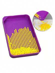 6pcs Diamond Painting Tray, Diamond Art Bead Storage Box, DIY Handicraft Tool Accessories Set - A - View 2