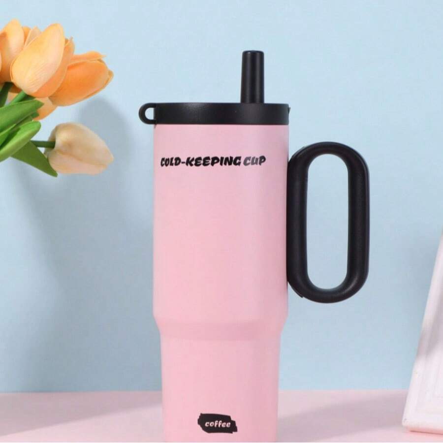 Tumbler Berinsulasi Besar 720ML dengan Pegangan, Botol Air Portabel, Pegangan yang Nyaman, Mudah Dibawa, Anti Bocor - Gelas termos pegangan besar - View 1