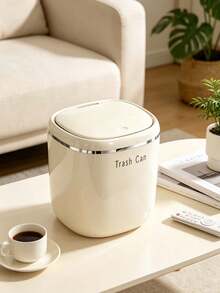 1 cái thùng rác để bàn hình chữ nhật bo góc bằng nhựa phong cách tối giản, cấu trúc nhỏ gọn, thùng rác mini đặt trên mặt bàn, phù hợp cho phòng ngủ, phòng tắm, bàn bếp, dùng hàng ngày trong gia đình quanh năm - Nhiều kiểu dáng - Xem 8