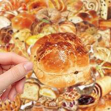 32pcs INS Style Baking Bread PET Transparent Decorative Stickers, Food Dessert Creative Patterns, High Definition Printing Clear & Transparent, Waterproof Wear-Resistant Delicate Texture, Gentle Healing Art Style. Suitable For DIY Planner Collage, Scrapbook Creation, Decorating Storage Boxes, Water Bottles, Tablets, Suitcases, Scrapbook Materials, Back To School Artistic Handmade Items. - Multicolor - View 8