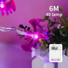 Halloween String Lights, LED Purple Bat String Lights, Suitable For Halloween, Party, Yard, Indoor, Outdoor Decoration, LED String Lights, Holiday Party Decoration String Lights, Purple Bat LED String Lights - Colorful String Lights - View 14