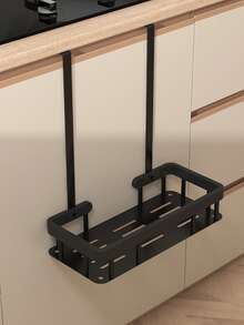 1pc Under Cabinet Hanging Storage Rack, Multi-Functional Storage Basket For Cabinet Door Inside And Outside, Suitable For Bathroom And Kitchen Storage And Organization, No Drilling Required, Door Hanging Basket Storage Rack - Storage Rack - View 4