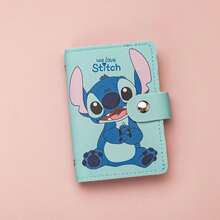 Mesuca Cute Snap‑Button Stitch Cartoon Wallet, Soft PU Leather Adorable Alien Character Fruit Floral Print Multi‑Color Mini Rectangular - Multicolor - View 18