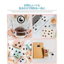 ねこステッカーセット 1000枚 ステッカー 黒猫 おもしろシール 防水 DIY 自転車 スーツケース メモ用紙ノート素材 手帳用 文房具 日記装飾用品 - C - チェックする 3