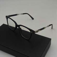 1 Pair High-Quality Board Material Vintage Brand Design Glasses, Luxury Anti-Radiation Plain Lens For Men And Women, Suitable For Daily Wear - Multicolor - View 8