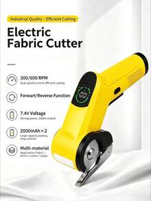 Portable Rechargeable Electric Rotary Cutter With Alloy Sharp Blade, Fabric Cutting Machine For DIY Sewing, Leather, Corrugated Board, Carpet, Clothing, Home And Studio Use - Multicolor - View 9