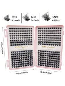 384pcs Single Cluster False Eyelashes, Eyelash Book, Cluster False Eyelashes, Home DIY Eyelash Extensions, Cluster False Eyelashes, Single False Eyelashes, False Eyelashes, False Eyelashes - C - View 4
