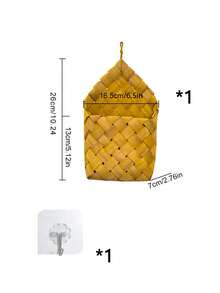 1 giỏ treo lưu trữ đan dây kèm móc, giỏ lưu trữ gắn tường trang trí hoa, giỏ lưu trữ đa năng, chậu cây vườn khung kim loại, giỏ treo dây phong cách Bohemian hiện đại, điểm nhấn mây tự nhiên phối hợp cho trang trí sân vườn phong cách ven biển - nhiều màu - Xem 13
