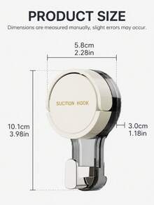 3pcs Heavy Duty Suction Cup Hooks, Vacuum Pressure Wall Hooks, Removable & Reusable, No Drilling Required, Waterproof For Bathroom, Kitchen, Glass, Tile, Towel, Bath Ball, Kitchen Utensils Storage, Home Organization Hardware - Multiple Styles and Colors - View 3