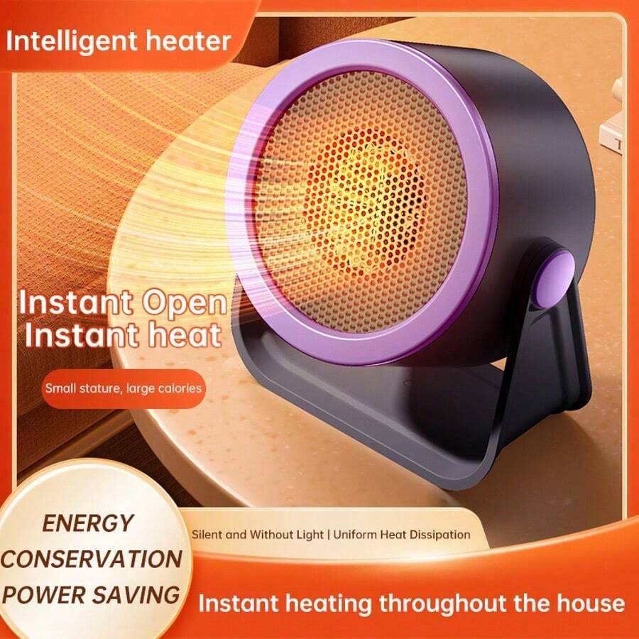 Mini Desktop Portable Electric Heater, Fast-Heating, High-Power Space Heater, Household Indoor Hand And Foot Heater. - Grey - View 1