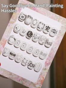 1pc Nail Art Stamping Plate, 30 Random Patterns, Checkerboard & Geometric Nail Art Templates, Metal Material, Suitable For Professional Nail Artists & DIY Nail Design Tools - Silver - View 9