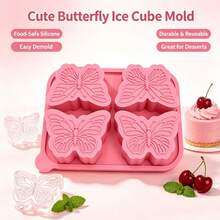 Pink Butterfly Silicone Mold, Butterfly Shaped Resin Mold, Aromatherapy Plaster Mold, Handmade Decor Mold, High Toughness, Smooth Demolding, Not Easily Damaged, Suitable For DIY Aromatherapy, Plaster Decor, Handmade Crafts, Home Crafting - Multicolor - View 6