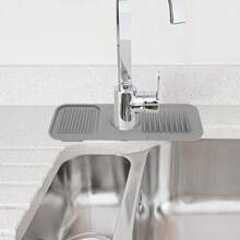 1pc Faucet Splash Guard, Anti-Splash, Adjustable, Narrow Edge Design, Suitable For Kitchen Sink And Bathroom Vanity, Drainage Design, Suitable For Bathroom Sink, Dish Rack, Kitchen Dish Rack, Kitchen Sink Accessories, Christmas - Multi-color - View 4