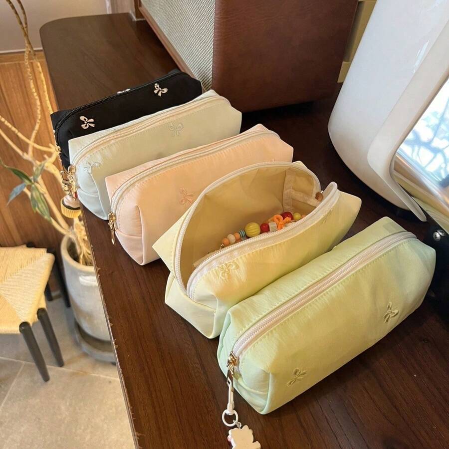 1pc Fashion Pencil Case, Ins Style Japanese High-End School Bag, Excellent Appearance, Portable Design, Compact But Large Capacity School Stationery Storage Bag, Back To School Gift, Back To School Season - Single Piece - View 1