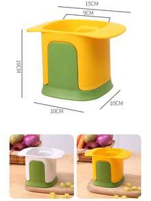 1/2 Set 2-In-1 Vegetable Chopper And Dicer - Manual Press Food Cutter, Effortless Press Design, Stainless Steel Blades, Compact Easy Storage Design, Suitable For Cutting Onions, Carrots, Potatoes - Multicolor - View 7