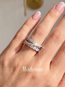 MADEONE 1pc Vintage Line Wrapped Ring, Unisex, Suitable For Daily Wear, Party Accessory, High-Quality Ring Jewelry Gift - Style 6 - View 3