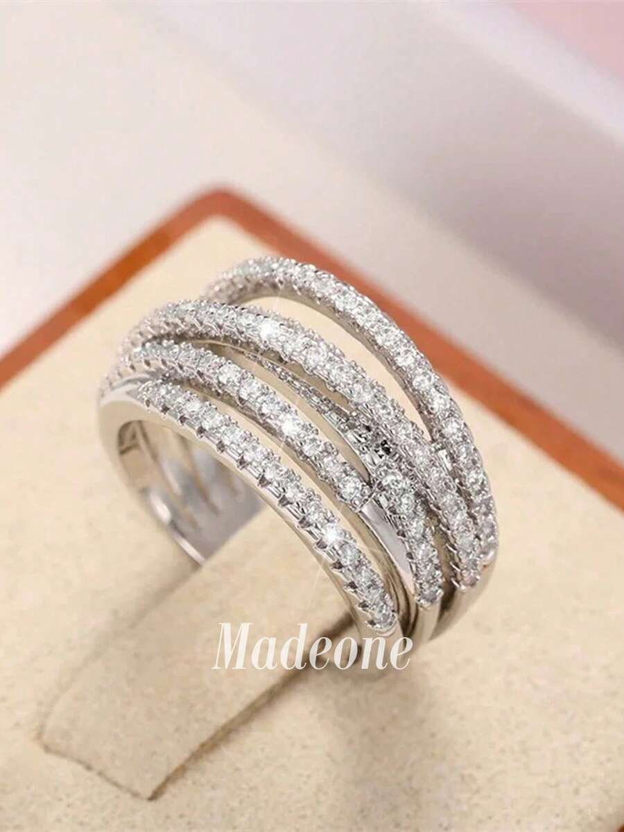 MADEONE 1pc Vintage Line Wrap Ring, Unisex, Suitable For Daily Wear, Party Accessory, High-Quality Ring Jewelry Gift