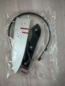 1 件万圣节道具血腥切肉刀头带、恐怖派对僵尸角色扮演堵嘴锯头箍、逼真斧头 - 彩色 - 查看 13