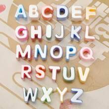 18/38/58pcs Random Pearl Color Large Letter Beads (A-Z), Acrylic Bubble Beads, Suitable For Paracord Beaded Bags, Pendants, Keychains And Handmade Crafts - Assorted Colors - View 1