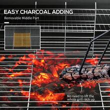 Steel Charcoal BBQ, With Ash Catcher And Warming Rack On-Site - 1 - View 5