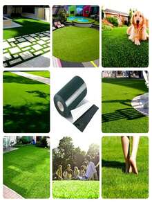 1 Roll Artificial Turf Self-Adhesive Seam Tape, Turf Carpet Connection Tape Suitable For Artificial Turf Carpet, Self-Adhesive Artificial Turf Tape Suitable For Lawn Garden Carpet, Connecting Outdoor Carpet - Army Green - View 9