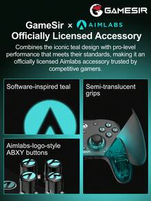 GameSir G7 Pro Aimlabs Edition Gamepads Compatible With Xbox PC Steam Android Game Controller Mag-Res TMR Joysticks Hall Effect Analog Triggers 6 Axis Gyroscope 1000Hz Polling Rate Tri-Mode Wired/2.4g/Bluetooth Connectivity - Aimlabs Edition - View 5