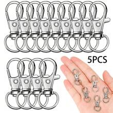 1/10/50/100pcs Keychain Hooks Clips (32mm), Rotating Lobster Claw Metal Swivel Key Chain Clips, Suitable For Keychain Making, DIY Crafts, Pet Collars (Silver) - Lobster Claw Keychain - View 6