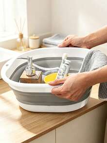 3/2/1pc - Portable Foldable Basin, Large Capacity Plastic Wash Basin, Outdoor Travel Foldable Water Basin, Thickened Plastic Foldable Foot Bath And Wash Basin, Home/Dorm Large/Medium/Small Plastic Basin - Multicolor - View 3