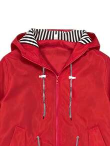 Women's Spring/Autumn Outdoor Casual Jacket, Versatile Outerwear, Suitable For Daily, Office, Party Wear - Red - View 4