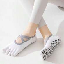 2 Pairs Women's Non-Slip Grip Pilates Yoga Barefoot Indoor Workout Socks, Suitable For Ballet, Ballet Dance, Dance, Hospital, Home - Multicolor - View 5