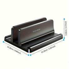 1pc Vaydeer Vertical Laptop Stand, Plastic Material, Adjustable, Desktop Laptop Base, Space-Saving, 3-In-1, Suitable For All Computers, Fits Up To 43.94cm - View 5