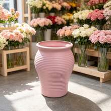 Vase - Handcrafted Farmhouse Style Decorative Vase; Suitable For Dining Table, Fireplace, Living Room, Bathroom And Wedding Table Decoration. - A - View 5