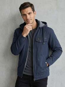 Men Jackets And Coats - Navy Blue - View 6