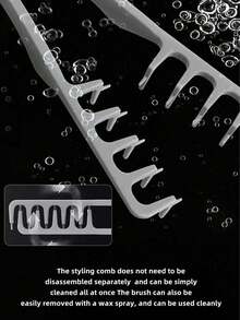 Fluffy Wide-Tooth Comb For Voluminous Texture And Lifting Effect, ABS Plastic Detangling Comb With Textured Handle, Suitable For All Hair Types Including Curly And Wavy Hair, Lightweight Portable Hair Styling Tool, 20/15/10/6/5/4/3/2/1pc - One Size Fits All - View 9