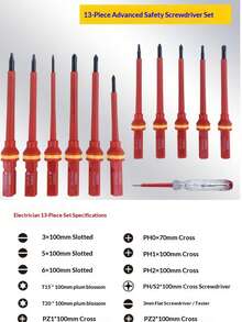 1/2sets,Professional High Voltage Insulated Screwdriver Set,Premium Chrome Vanadium Steel Portable Electrician Screwdriver Set,Multifunctional Universal Magnetic Screwdriver Set,Suitable For Industrial Work,Electrical Repair,Car Modification,Daily Home Use.High Voltage Insulated Industrial Screwdriver Set,Chrome Vanadium Steel Durable Men's Tool Screwdriver Set,Multifunctional Practical Work Tool Screwdriver Set,Portable Universal Car Parts Repair Screwdriver Set,Convenient Lightweight Motorcycle Parts Screwdriver Set. - Multiple Styles - View 8