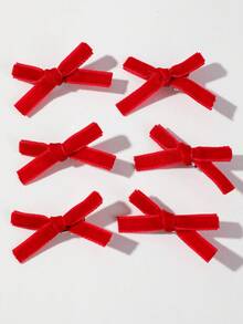 10pcs Girls Bow Hair Clips, Elegant Sweet Versatile Cute Hair Accessories, Top Clip Back Clip Side Clip Alligator Hair Clips For Daily Use - Red - View 6