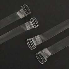 2/8/12pcs Transparent Shoulder Straps, High Elasticity No Constraint, Invisible Buckle, Matte Transparent Shoulder Straps, Bra Accessories, Adjustable, Invisible, Detachable Shoulder Straps, Solid Color Non-Woven Fabric Bra Accessories, Suitable For Women's Lingerie - Multicolor - View 10