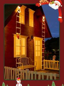 Christmas Fairy Lights, Christmas Trapezoid Lights, Suitable For Christmas Party, Window/Wall/Door/Home Decor/Room Decor/Living Room Decor/Holiday Party Decoration Lighting (USB Interface, Battery Not Included) - Christmas Ladder Lights - View 10