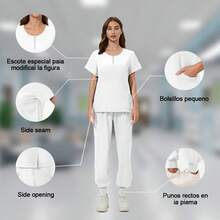 Scrub Sets - White - View 5