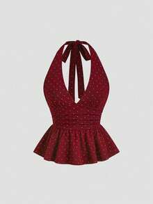 Women Tops - Red - View 1