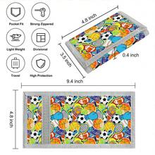 3-Fold Wallet, Football Sports Style Wallet With Snap Closure, Slim 3-Fold Pocket Wallet, Coin Purse Card Holder With Zipper Design, Ideal Gift For Boys And Girls, Back To School, Birthday Gift - Multicolor - View 4