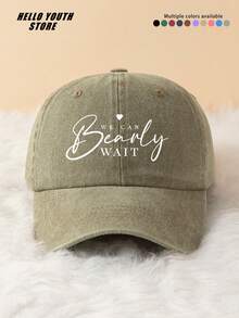 1pc We Can't Wait Slogan Graphic Baseball Cap, Lightweight & Comfortable All-Season Adjustable Multi-Function Outdoor Sports Hat, Vintage Washed Cap - Suitable For Daily Wear And Street Style Decorative Hat - A - View 12